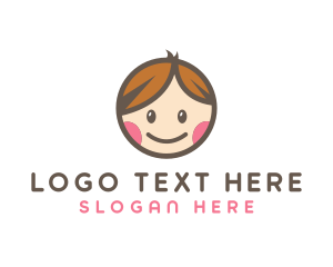 Character - Smiling Cute Children Kids logo design