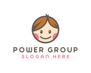 Character - Smiling Cute Children Kids logo design