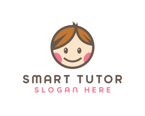 Tutor - Smiling Cute Children Kids logo design