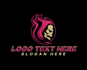 Scary - Demon Skull Gaming logo design