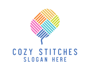 Knitting - Knitting Yarn Thread logo design