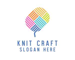 Knitting Yarn Thread  logo design