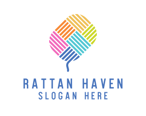 Rattan - Knitting Yarn Thread logo design