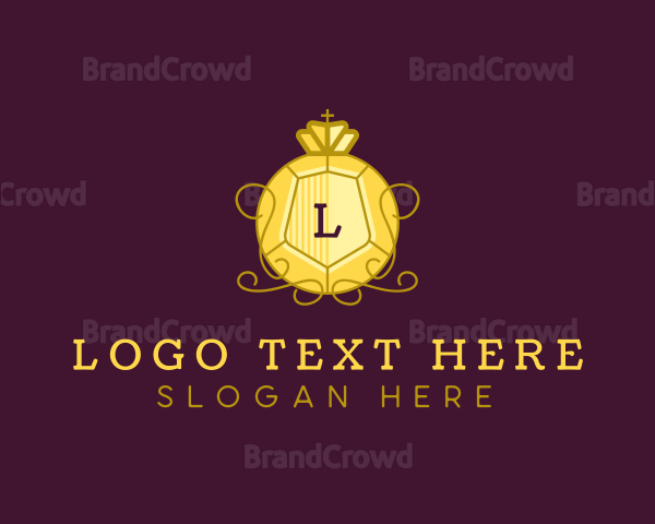 Golden Shield Crown Logo