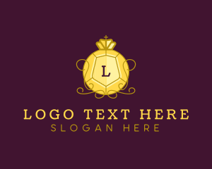 Regal - Golden Shield Crown logo design