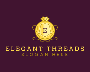 Golden Shield Crown logo design