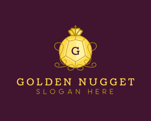 Golden Shield Crown logo design