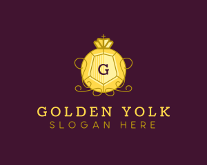 Golden Shield Crown logo design