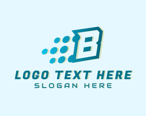 Static Motion - Modern Tech Letter B logo design