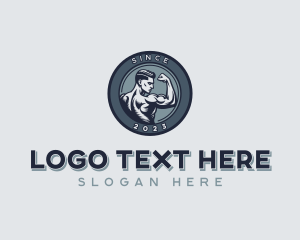 Strong - Muscle Gym Workout logo design