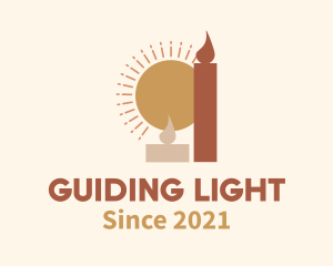 Sun Candle Light logo design