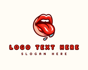 Porn - Erotic Mouth Lick logo design