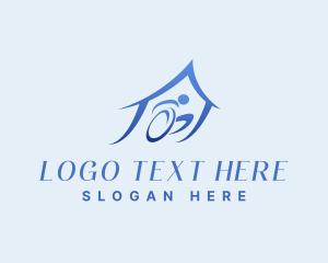 Disability - Wheelchair People Home logo design