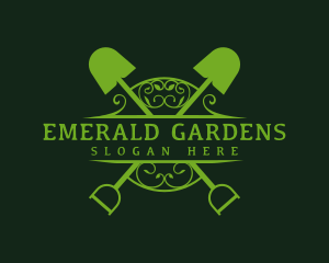 Shovel Plant Emblem logo design