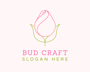 Bud - Rose Bud Minimalist logo design