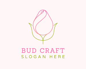 Rose Bud Minimalist logo design