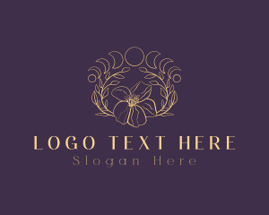Fortune Teller - Moon Phases Floral logo design