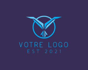 Aviation Bird Falcon logo design