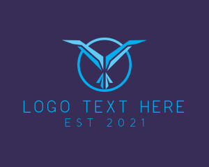 Geometric - Aviation Bird Falcon logo design