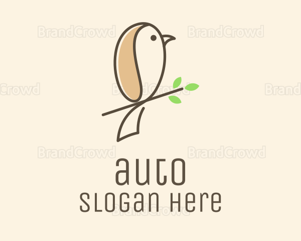 Cute Perched Sparrow Logo