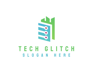 Digital Tech Building  logo design