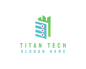 Digital Tech Building  logo design