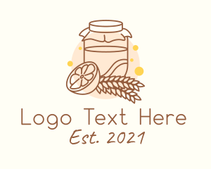 Fermented - Organic Lemon Kombucha logo design