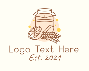 Jar - Organic Lemon Kombucha logo design