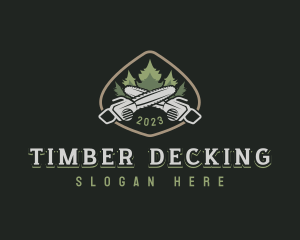 Timber Wood Cutter logo design