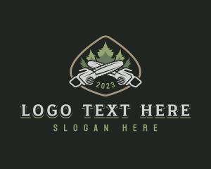 Timber Wood Cutter Logo