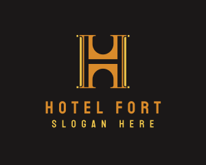 Art Deco Hotel Property logo design