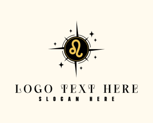 Star Gazing - Leo Star Horoscope logo design