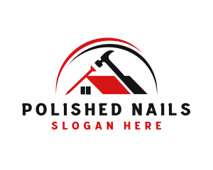 Nail - Hammer Nail Roof logo design