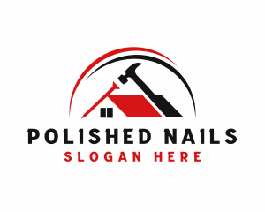 Hammer Nail Roof logo design