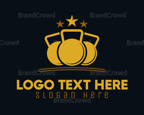 Golden Kettlebell Fitness Gym Logo