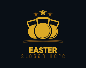 Golden Kettlebell Fitness Gym Logo