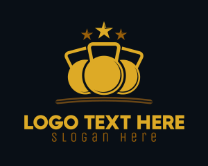 Golden Kettlebell Fitness Gym Logo