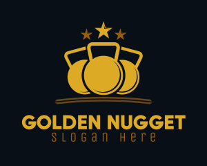 Golden Kettlebell Fitness Gym logo design