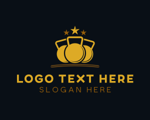 Golden Kettlebell Fitness Gym Logo
