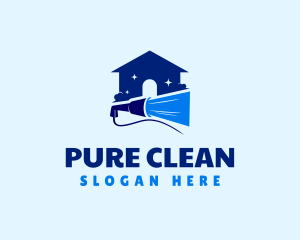 House Pressure Wash Clean logo design