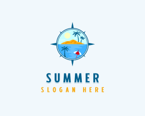 Tropical Beach Summer Tour logo design