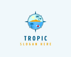 Tropical Beach Summer Tour logo design