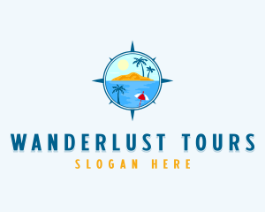 Tropical Beach Summer Tour logo design