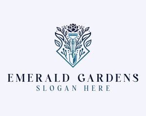 Garden Shovel Landscaping logo design