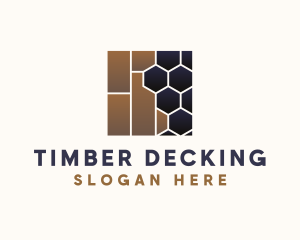 Decking - Home Flooring Tile logo design