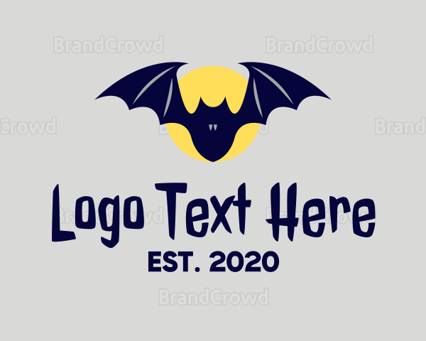 Night Moon Bat Logo