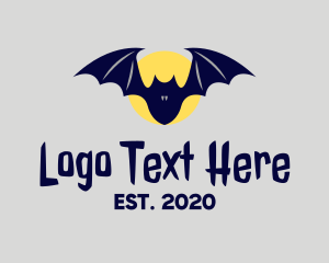 Moon - Night Moon Bat logo design