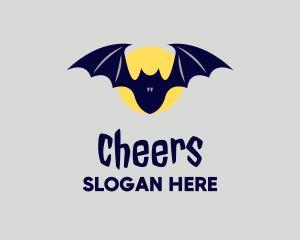 Night Moon Bat  Logo