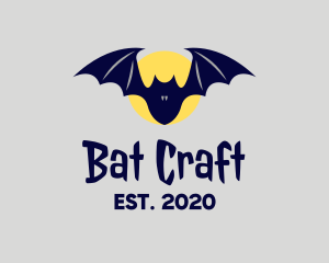 Night Moon Bat  logo design