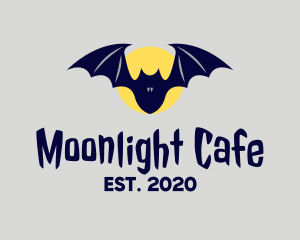 Night Moon Bat  logo design